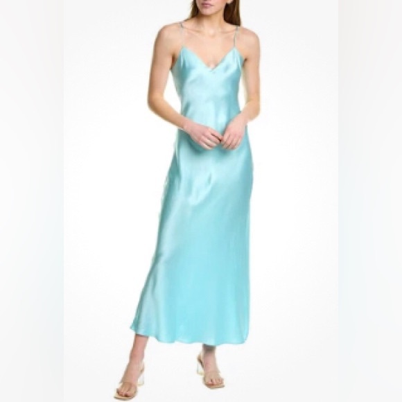 DANNIJO Dresses & Skirts - Dannijo aqua blue silk slip maxi dress m nwot